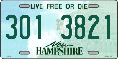 NH license plate 3013821