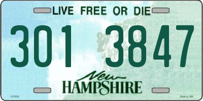 NH license plate 3013847