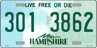 NH license plate 3013862