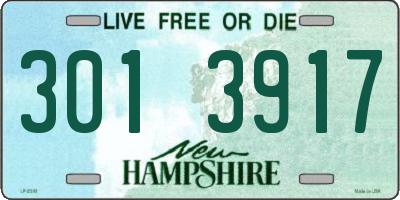 NH license plate 3013917