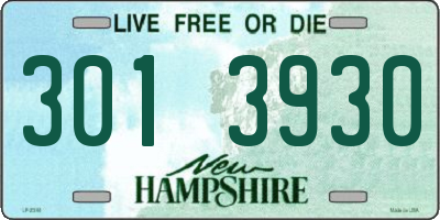 NH license plate 3013930