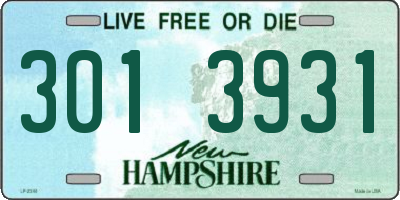 NH license plate 3013931