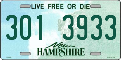 NH license plate 3013933