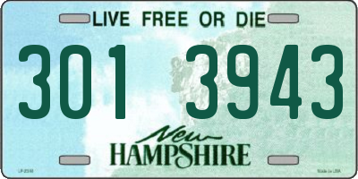 NH license plate 3013943