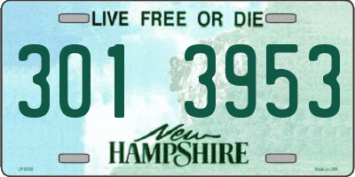 NH license plate 3013953