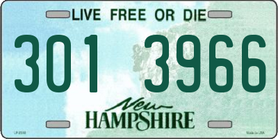 NH license plate 3013966