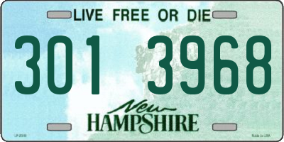 NH license plate 3013968
