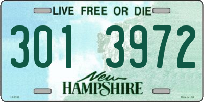 NH license plate 3013972