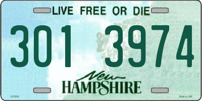 NH license plate 3013974