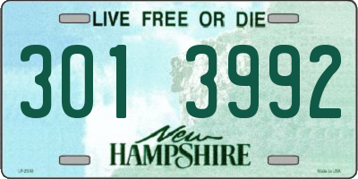 NH license plate 3013992