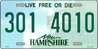 NH license plate 3014010