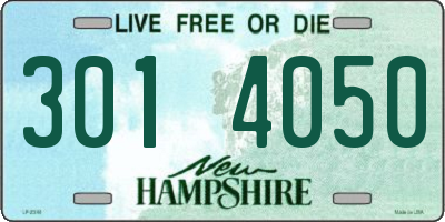 NH license plate 3014050