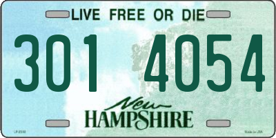 NH license plate 3014054