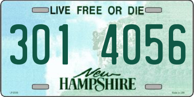 NH license plate 3014056