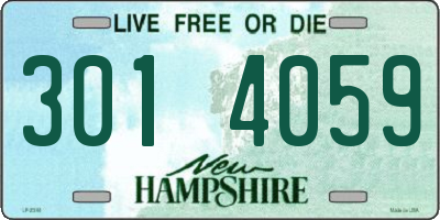 NH license plate 3014059