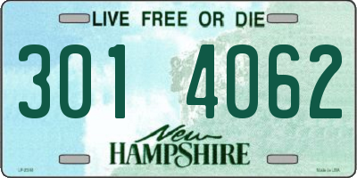 NH license plate 3014062