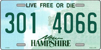 NH license plate 3014066