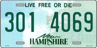 NH license plate 3014069