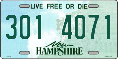 NH license plate 3014071