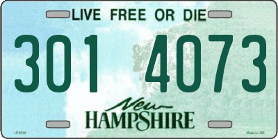 NH license plate 3014073