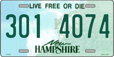 NH license plate 3014074