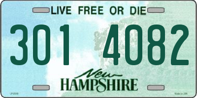 NH license plate 3014082