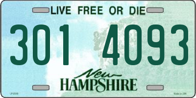 NH license plate 3014093