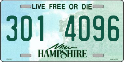 NH license plate 3014096