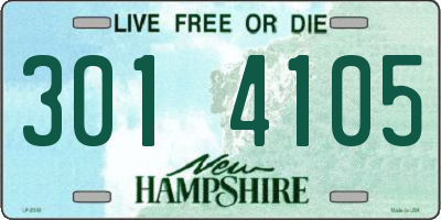 NH license plate 3014105