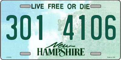 NH license plate 3014106