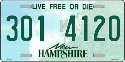 NH license plate 3014120