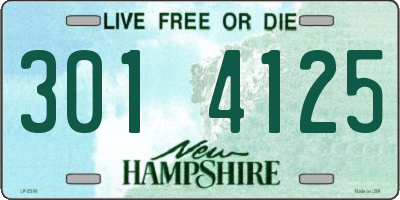 NH license plate 3014125