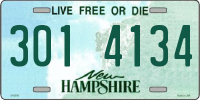 NH license plate 3014134