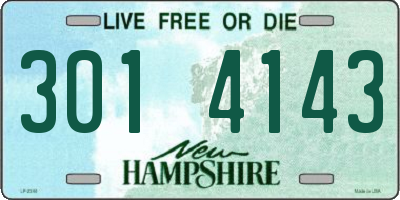 NH license plate 3014143