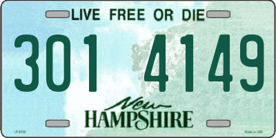 NH license plate 3014149