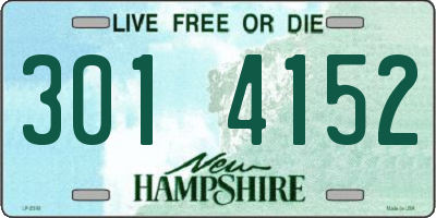NH license plate 3014152