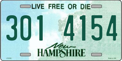 NH license plate 3014154