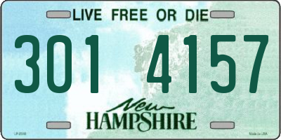NH license plate 3014157