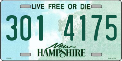 NH license plate 3014175