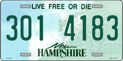 NH license plate 3014183