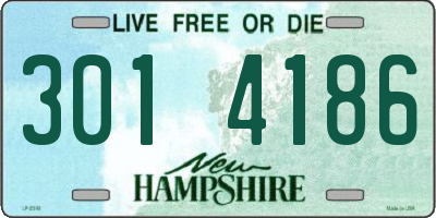 NH license plate 3014186