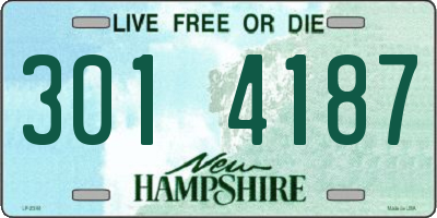 NH license plate 3014187