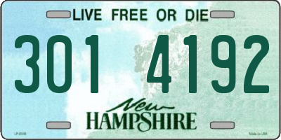 NH license plate 3014192