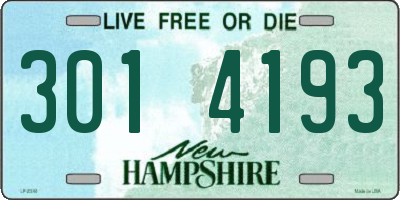 NH license plate 3014193