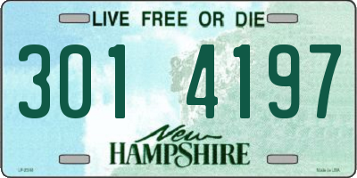 NH license plate 3014197