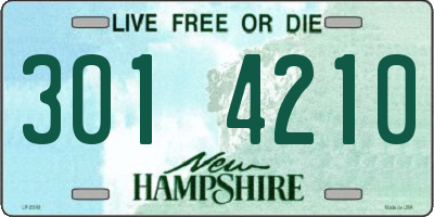 NH license plate 3014210