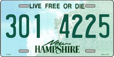 NH license plate 3014225