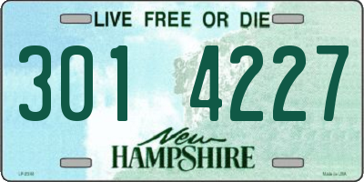 NH license plate 3014227