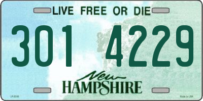 NH license plate 3014229