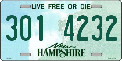 NH license plate 3014232